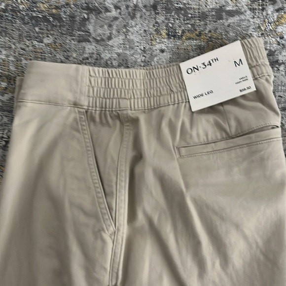 Khaki high rise wide leg pants - Picture 3 of 9